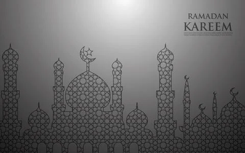 Ramadan Kareem background with vector design Illustrazione stock