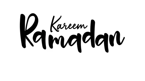 Ramadan Kareem black text Stock Footage 304646507