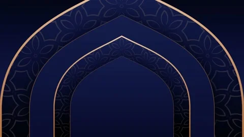 Ramadan Kareem concept mosque frame, arab window or door loop Animation vid.. Stock Footage 235585381