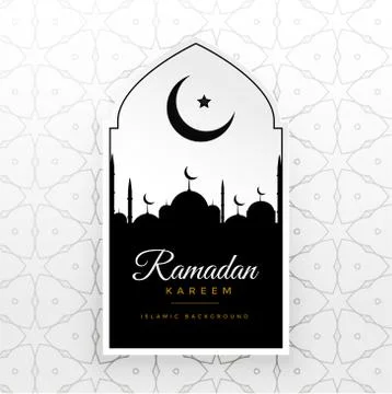 Ramadan kareem creative vector greeting Stock Illustration