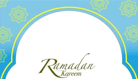 Ramadan Kareem design with arched shape and stars. Islamic holy month templat Stock Illustration