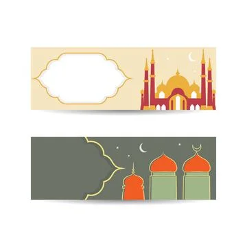 Ramadan Kareem Design Background with islamic ornament and mosque illustratio Stock Illustration