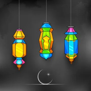 Ramadan Kareem (Generous Ramadan) background Stock Illustration