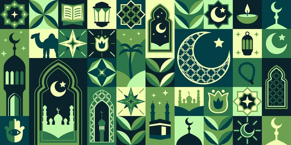 Ramadan Kareem geometric Arabian pattern Stockillustratie