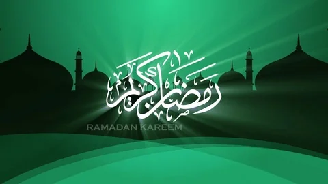Ramadan Kareem Greeting animation Green ... | Stock Video | Pond5