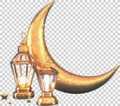 Ramadan Kareem Greeting elements background Islamic with decorative crescent  Stock Illustration