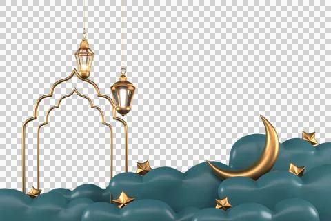 Ramadan Kareem Greeting elements background Islamic with decorative mosque ,  Illustration