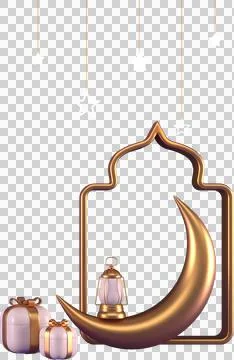 Ramadan Kareem Greeting elements background Islamic with decorative crescent  Illustrazione stock