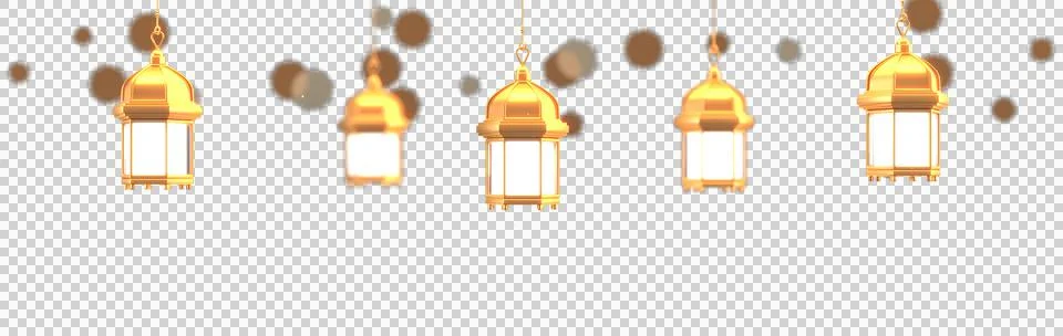 Ramadan Kareem Greeting elements background Islamic with decorative. 3d illus イラスト素材