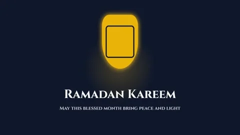 Ramadan Kareem greeting overlay with elegant arabic script and Islamic call.. Vídeo Stock 337577807