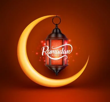 Ramadan kareem greeting vector design for muslims fasting Stock Illustration