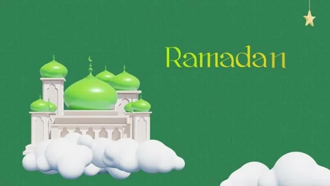 Ramadan kareem greetings text Stock Footage 185836738