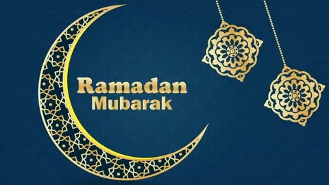 Ramadan kareem islamic background animation with crescent moon and Moving t.. Stock Footage 267773991