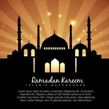 Ramadan kareem islamic background Stock Illustration