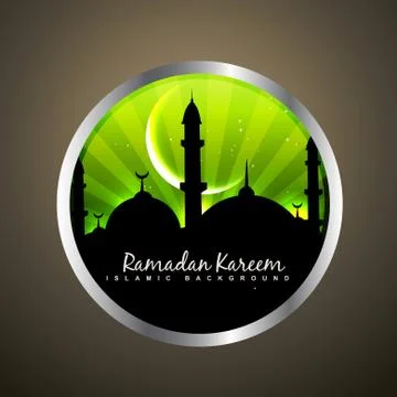 Ramadan kareem label Stock Illustration