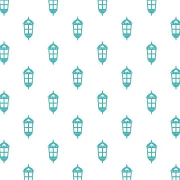 Ramadan kareem lamps decorative pattern Stock Illustration