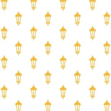 Ramadan kareem lamps decorative pattern Stock Illustration