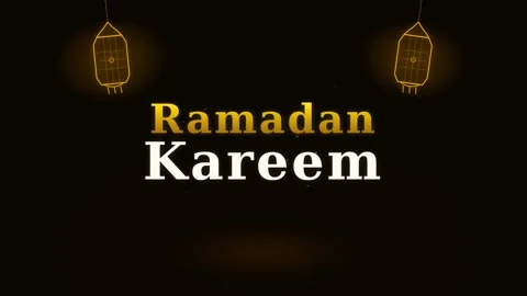 Ramadan Kareem Motion Greeting with Lanterns for Festive Celebration. Видео 342525370