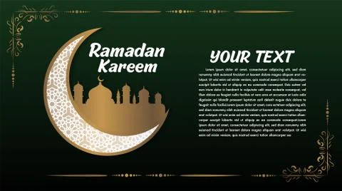 Ramadan Kareem or Eid Mubarak Islamic design background with classic pattern Stock Illustration