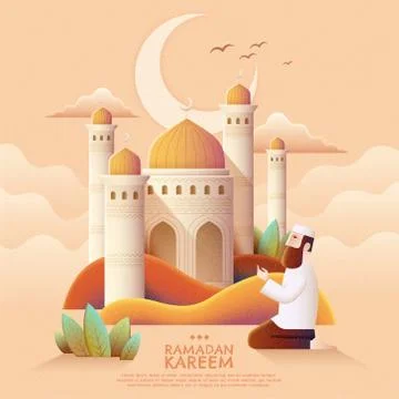 Ramadan Kareem prayer 스톡 일러스트