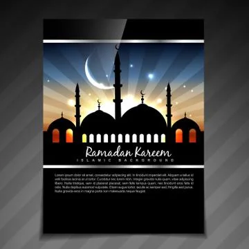 Ramadan kareem template Stock Illustration