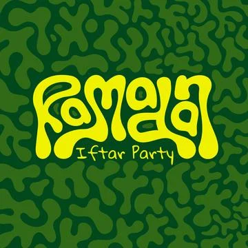 Ramadan kareem template with ramadan iftar party typography design in simpl.. Stock Illustration