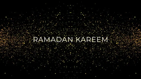 Ramadan Kareem text animation .  particle effect animation. Stock Footage 264154036