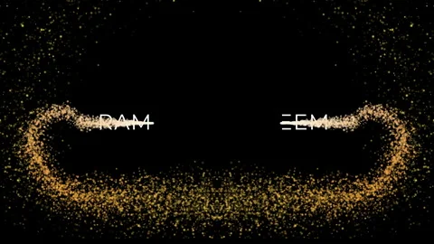 Ramadan Kareem text animation .  particle effect animation. Stock Footage 264154060