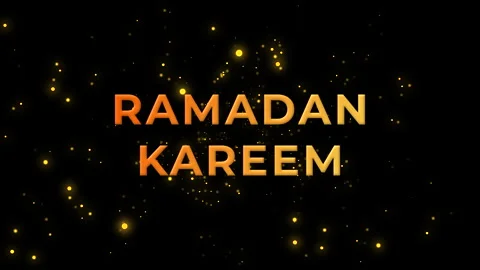 Ramadan kareem text animation with Particle Glitter Glow Background Loop. Partic Stock Footage 299684152
