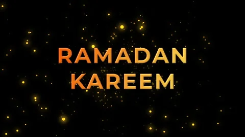 Ramadan kareem text animation with Particle Glitter Glow Background Loop. Partic Stock Footage 299689448