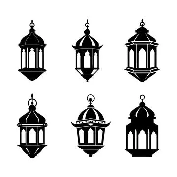 Ramadan Kareem theme Islamic Lantern collection set vector illustration イラスト素材