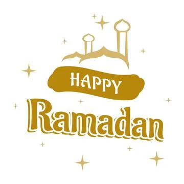 Ramadan Kareem Vector Template. Happy Eid Mubarak Typography and Lettering .. Stock Illustration
