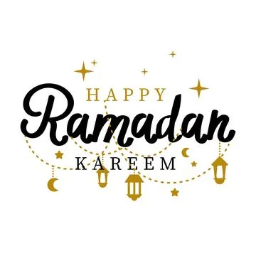 Ramadan Kareem Vector Template. Happy Eid Mubarak Typography and Lettering .. Stock Illustration