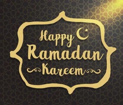 Ramadan kareem. Vector typographic design set with calligraphy Ilustração Stock