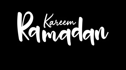 Ramadan Kareem white text Stock Footage 304646486