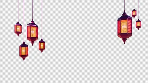 Ramadan Lamp Alpha Stock Footage 345307871