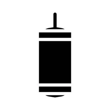 Ramadan lamp lantern light Islam Religion Culture Vector Glyph Icons. Editabl Stock Illustration