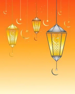Ramadan lamps Illustrazione stock