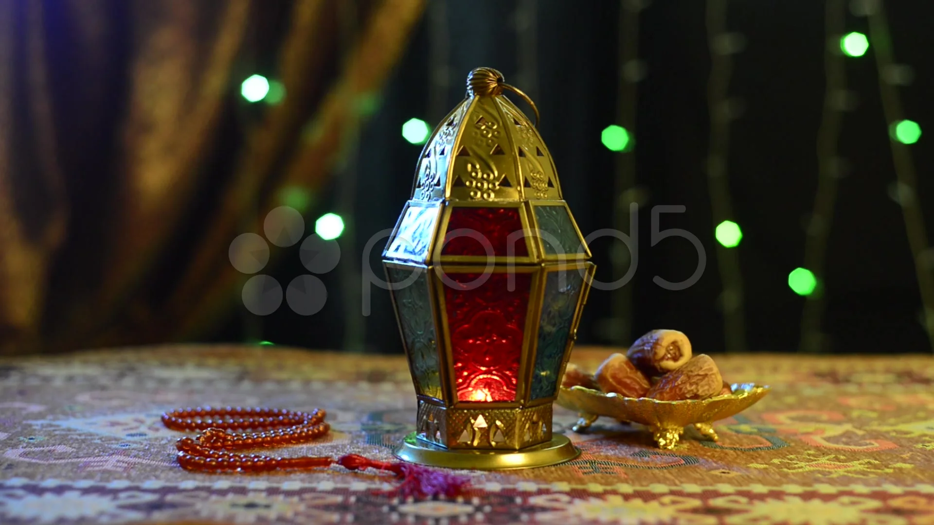 Ramadan lantern and dates ~ Hi Res Video #33691201