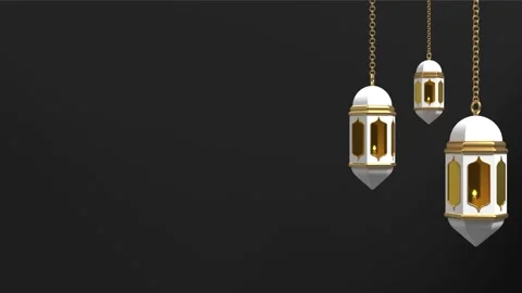Ramadan Lantern Animation with Candle Light Video stock 302856722