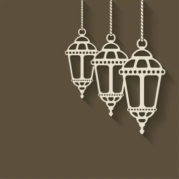 Ramadan lantern background Stock Illustration