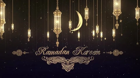 Ramadan Lantern with Crescent Moon and Star Animation for LED Screens video 動画素材 334660733