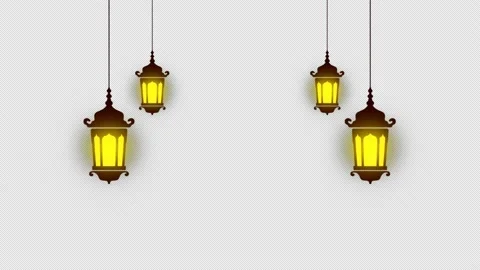 Ramadan lantern lamp hanging loop Animation video transparent background wi.. Video stock 237439005