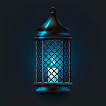 Ramadan lantern object Stock Illustration