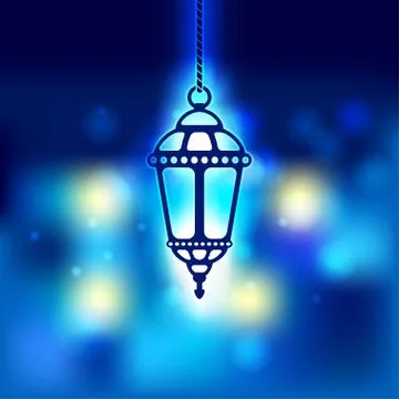 Ramadan lantern shiny background Stock-Illustration