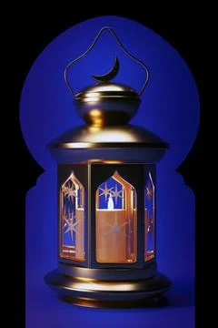 Ramadan lantern vertical background from Islamic Arch Arabic style window, .. Stock Illustration
