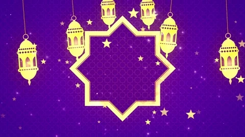 Ramadan Lanterns and Star Background Vidéo 204146304