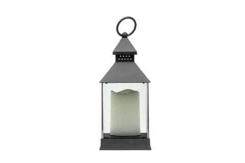 Ramadan LED lantern or Arabic decoration lamp on white background. Foto stock
