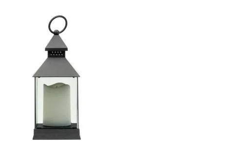 Ramadan LED lantern or Arabic decoration lamp on white background. 写真素材