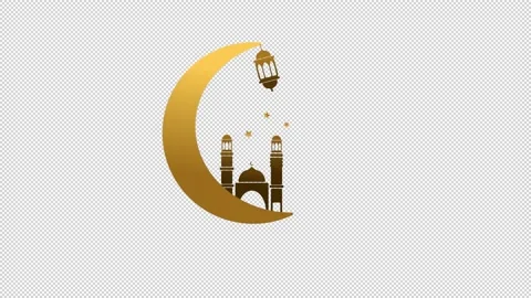 Ramadan  Loopable  Animation  on Transparent Background Stock Footage 232800145